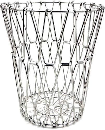 MULTIPURPOSE FRUIT BASKET STAINLESS STEEL WIRE BOWL FOLDABLE BASKET FOR VEGETABLE - FRUITS - DINING