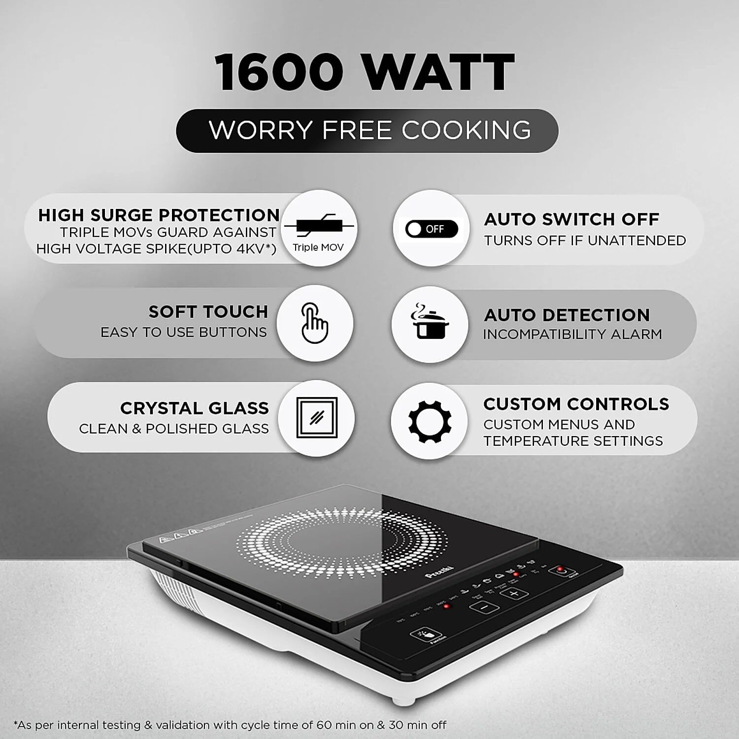 Preethi Indicook IC123 1600W Induction Cooktop
