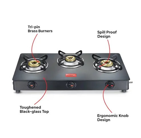 Prestige Magic Plus LP Gas Stove 3 Burner