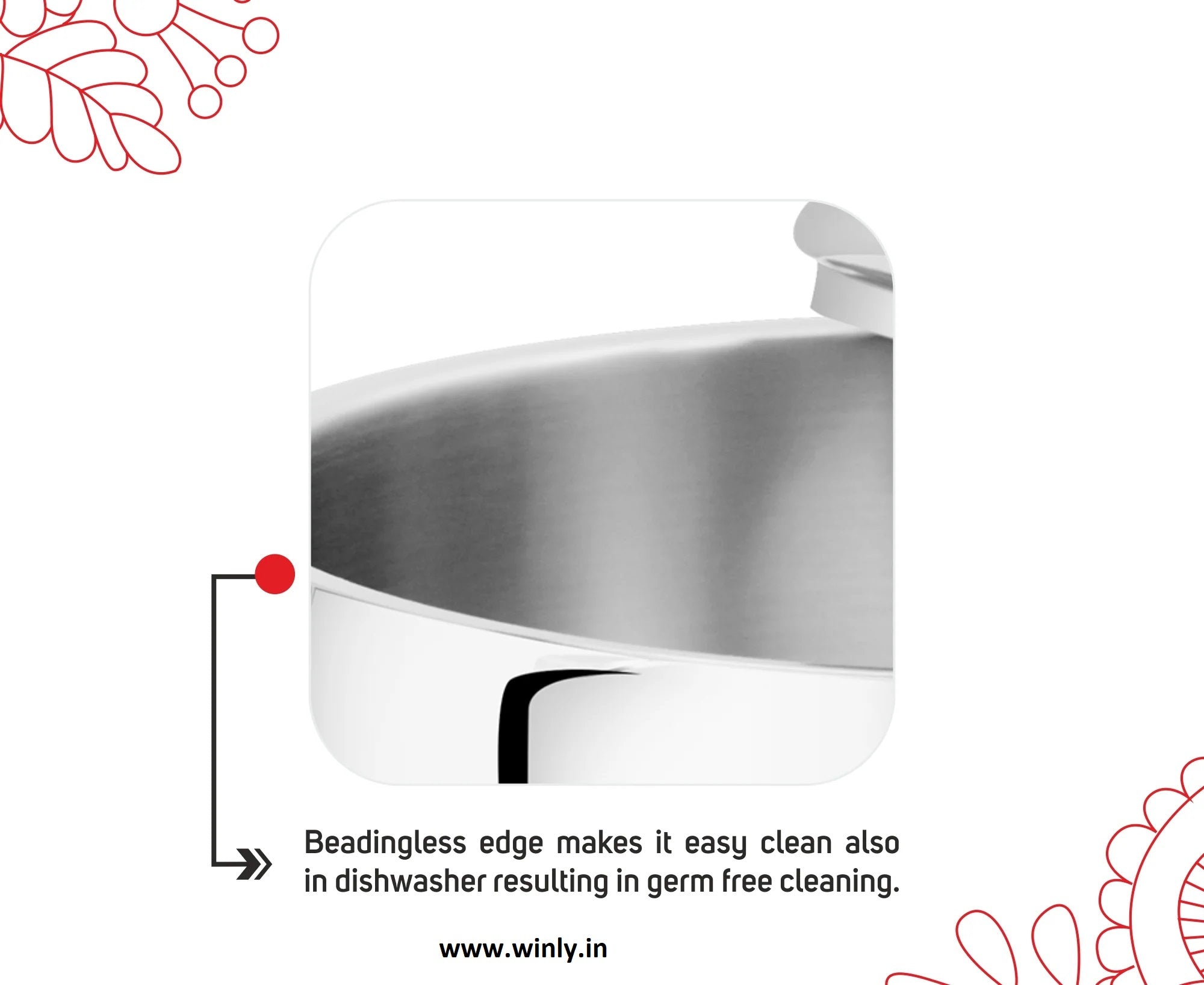 Avanti Cooking Pot / Biryani Pot - Encapsulated Triply Bottom With Lid - Induction And Gas Compatible