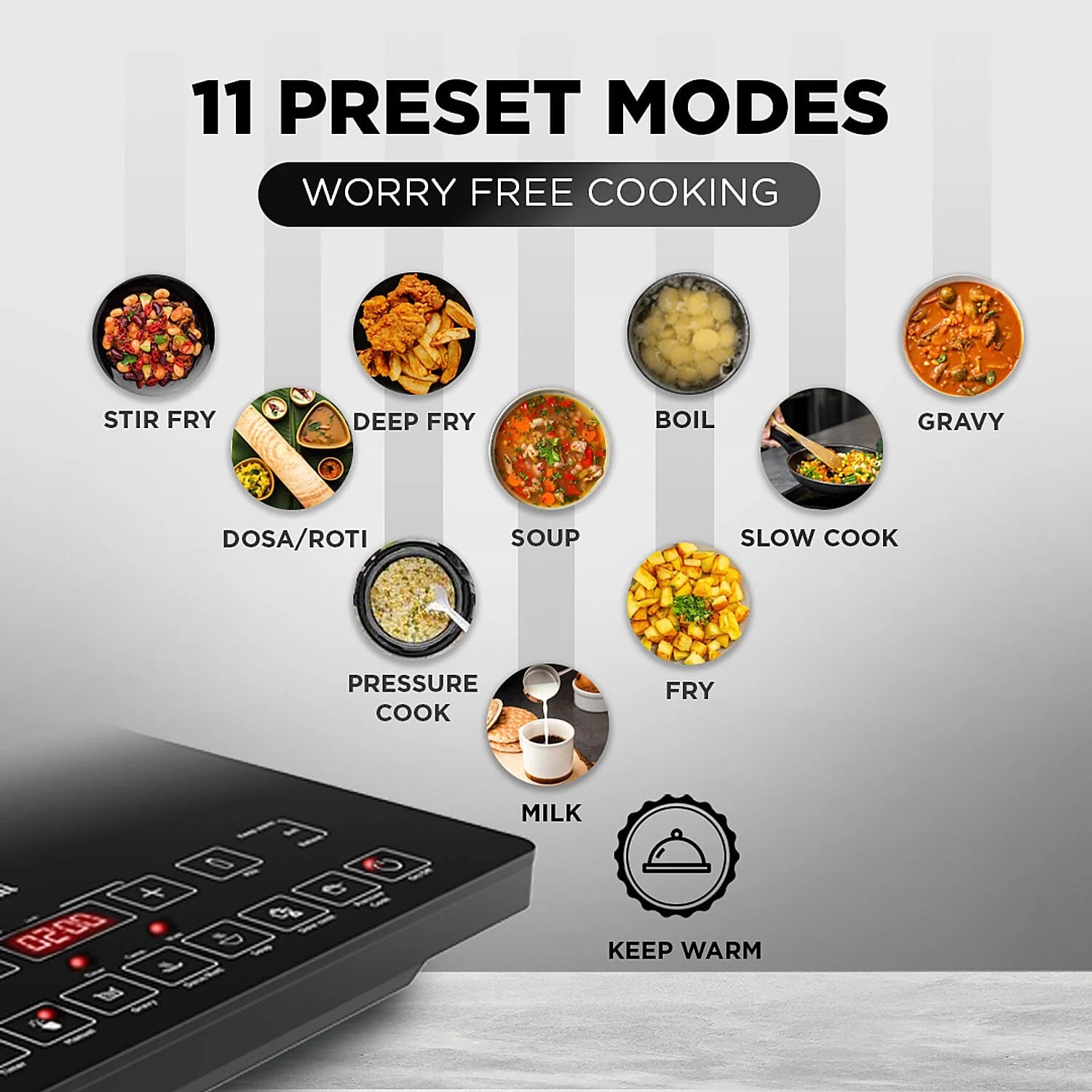 Preethi Indicook IC125 2100W Induction Cooktop – Black