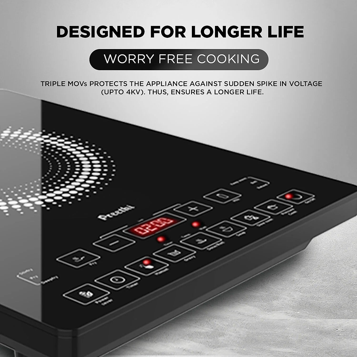 Preethi Indicook IC125 2100W Induction Cooktop – Black