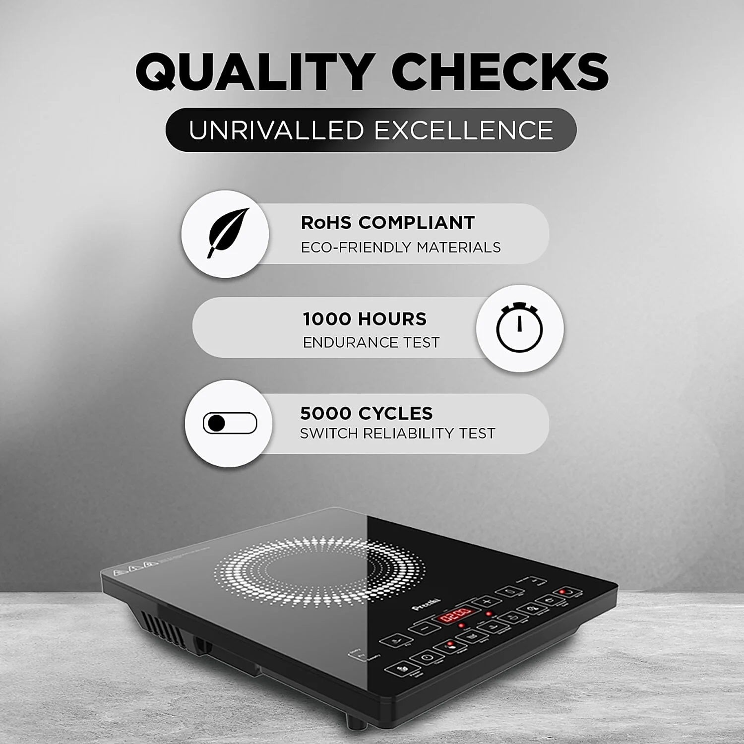 Preethi Indicook IC125 2100W Induction Cooktop – Black