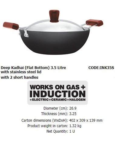 Hawkins Hard Anodised Futura kadhai INK35S