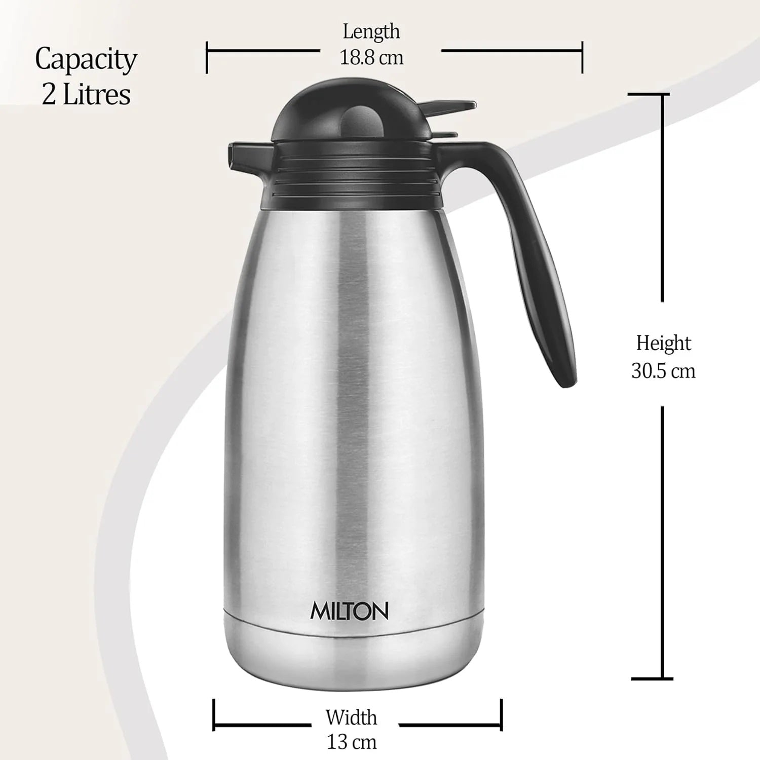 Milton Thermosteel Carafe – Vacuum Insulated Stainless Steel | Press & Pour