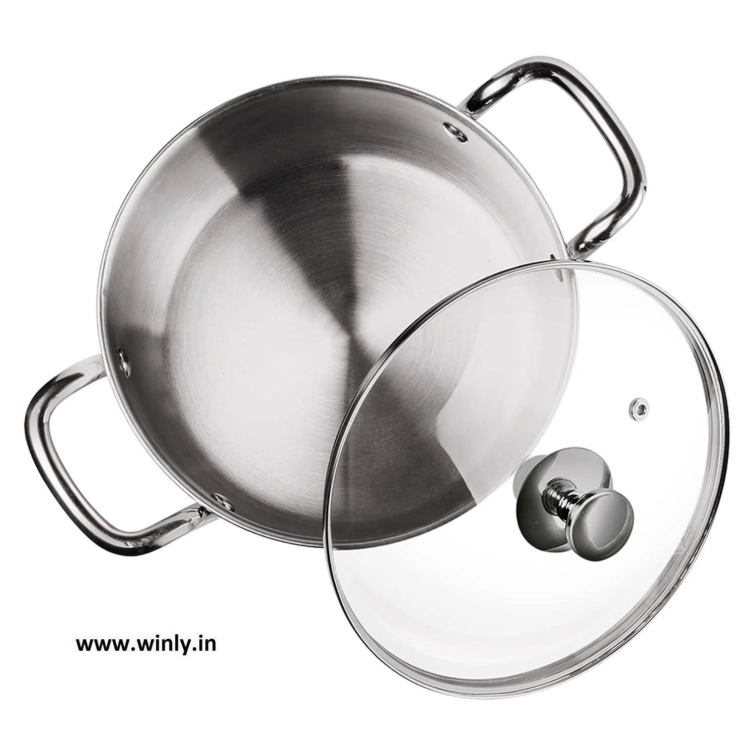 Milton Pro Cook Stainless Steel Casserole With Lid Sandwich Bottom