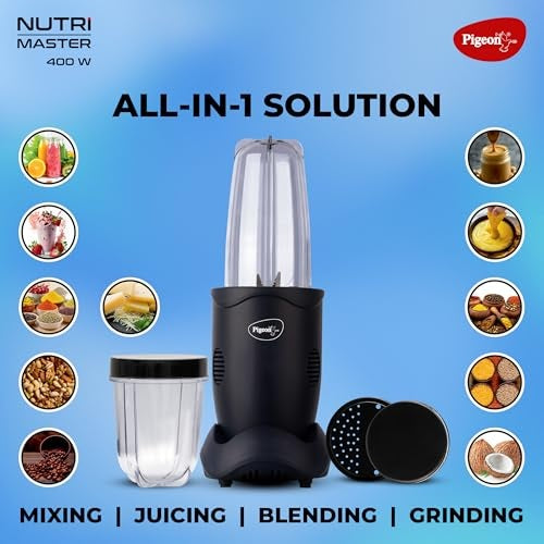 Pigeon Nutri Master 400W Mixer Grinder Juicer Blender - 2 Jars