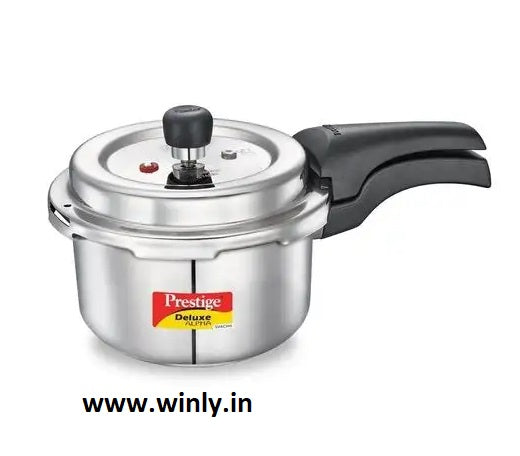 Prestige Deluxe Alpha Svachh Stainless Steel Spillage Control Pressure Cooker