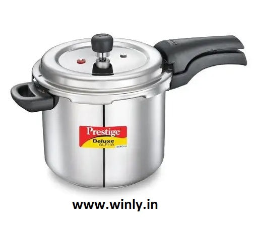 Prestige Deluxe Alpha Svachh Stainless Steel Spillage Control Pressure Cooker