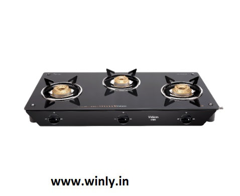 Vidiem Veer 3 Burner Glass Top Gas Stove FG-GS0280