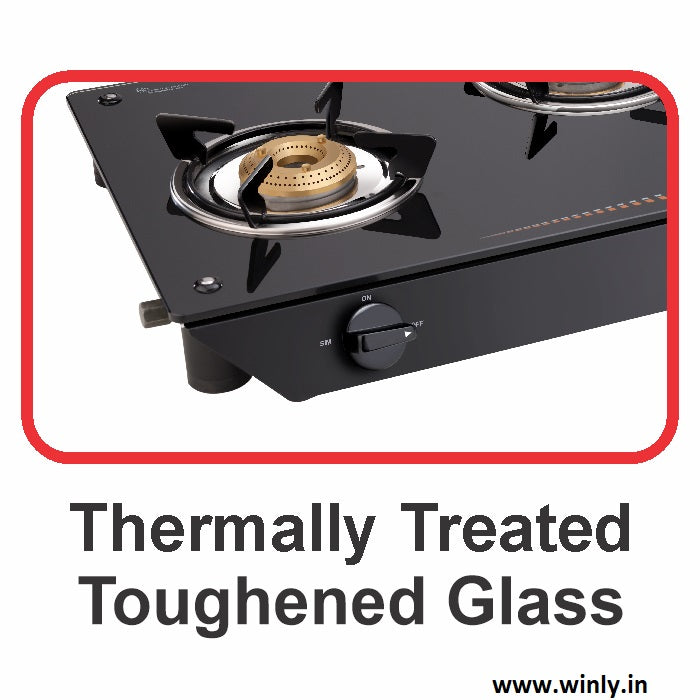 Vidiem Veer 3 Burner Glass Top Gas Stove FG-GS0280