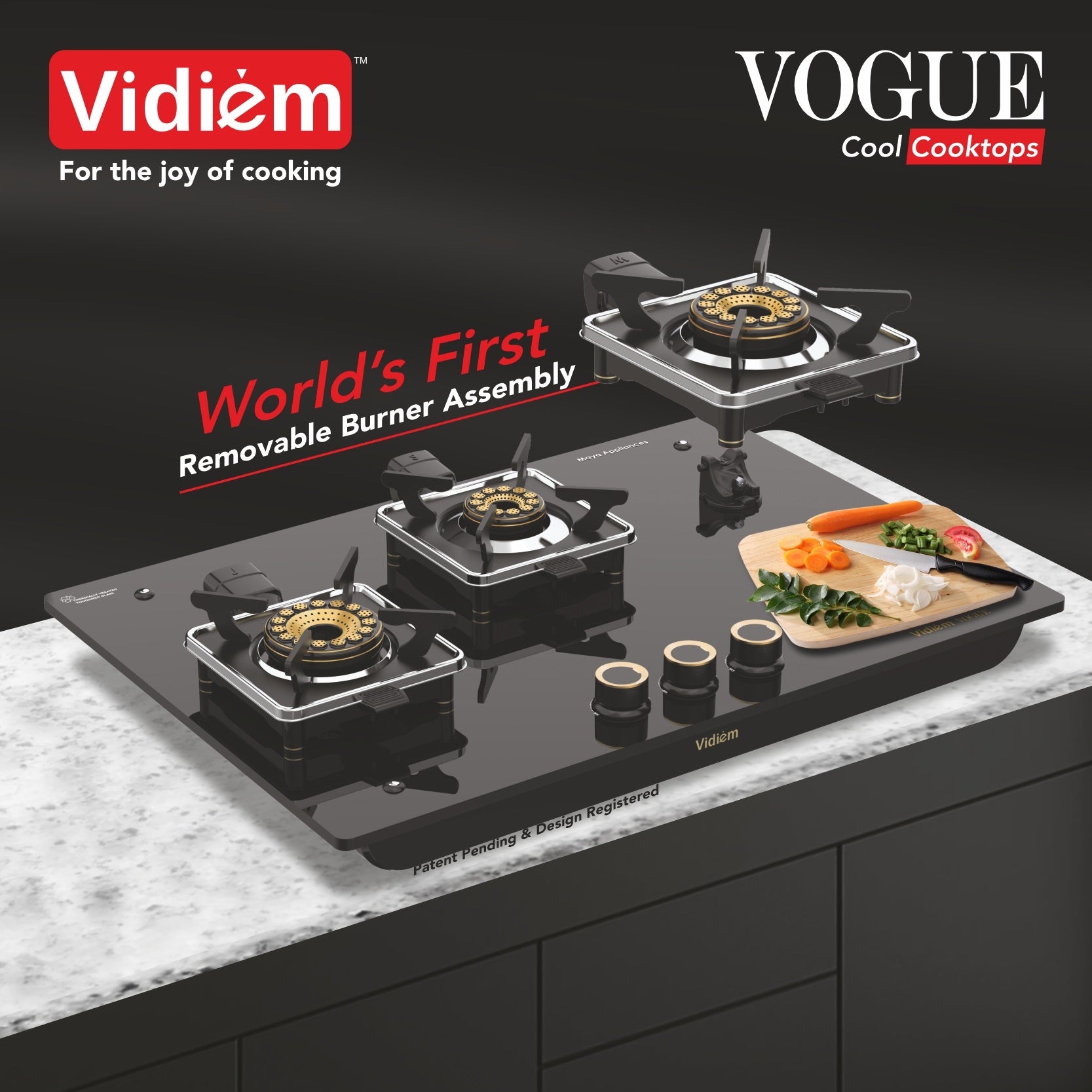 VIDIEM VOGUE 3-Burner Gas Cooktop