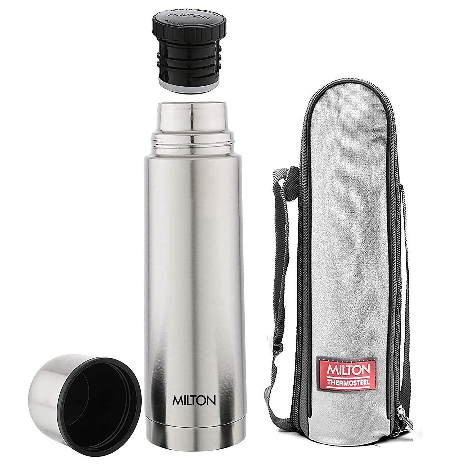 MILTON THERMOSTEEL WITH PLAIN LID BOTTLE 500 ML