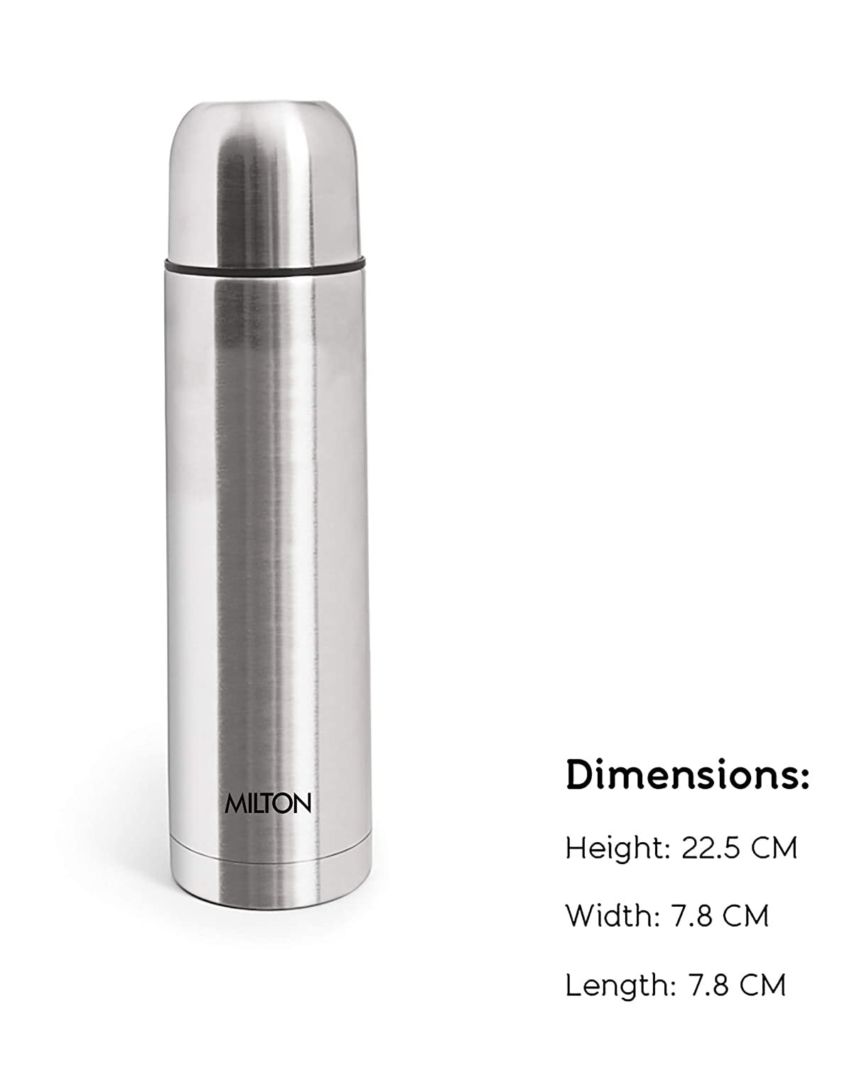 MILTON THERMOSTEEL WITH PLAIN LID BOTTLE 350 ML