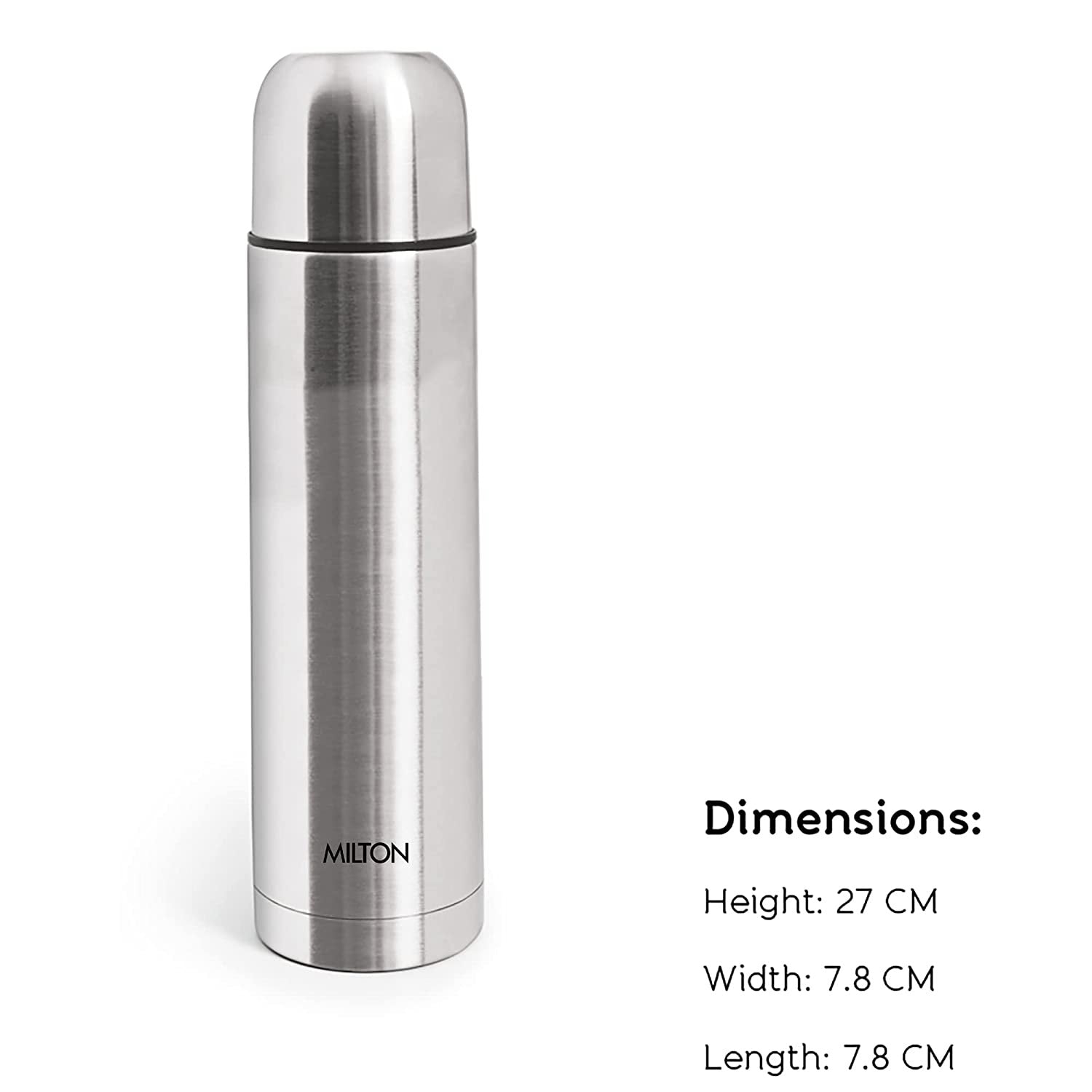 MILTON THERMOSTEEL WITH PLAIN LID BOTTLE 500 ML