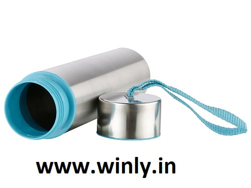 NanoNine Slim 300 ml, Single Wall Stainless Steel Fridge Water Bottle.