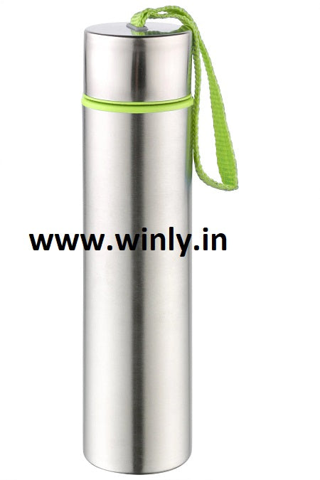 NanoNine Slim 300 ml, Single Wall Stainless Steel Fridge Water Bottle.