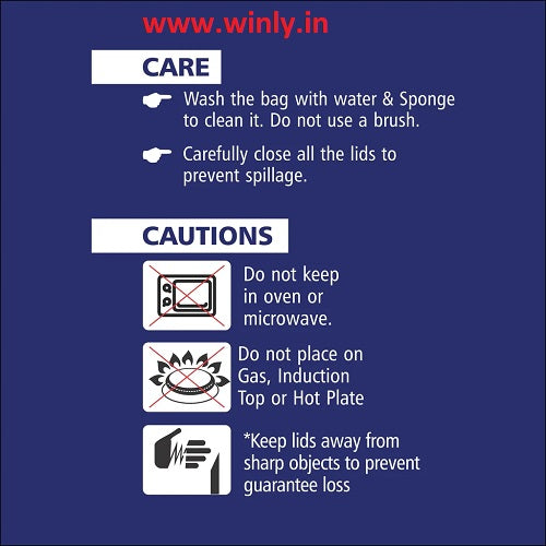 NanoNine Tiffiny Kidzo 225 ml x 2 Double Wall PUF Insulated Stainless Steel Lunch Box with Insulated Tiffin Bag with Surprise Gift (Ludo Table Mat)