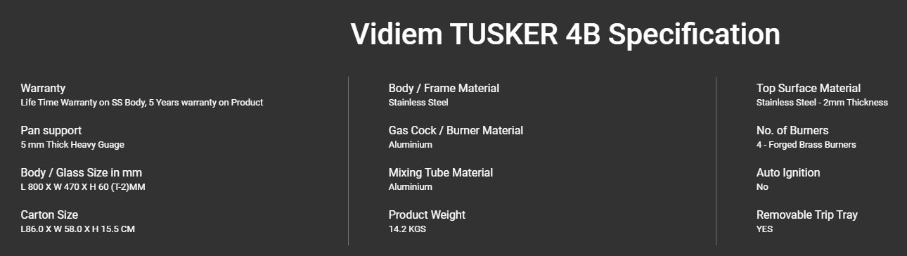 Tusker 4B SS VIDIEM