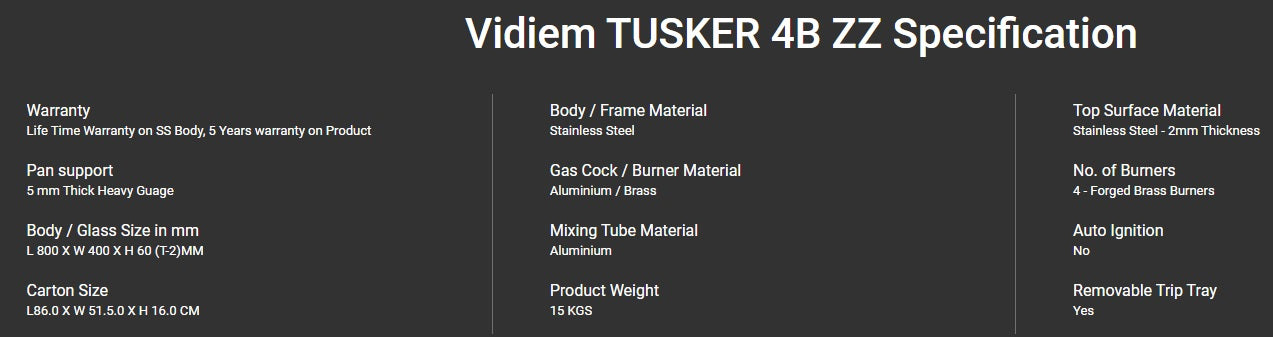 Tusker 4B ZZ VIDIEM
