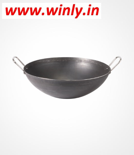 Shrinica Iron Round Kadai - Steel Handle (2h)