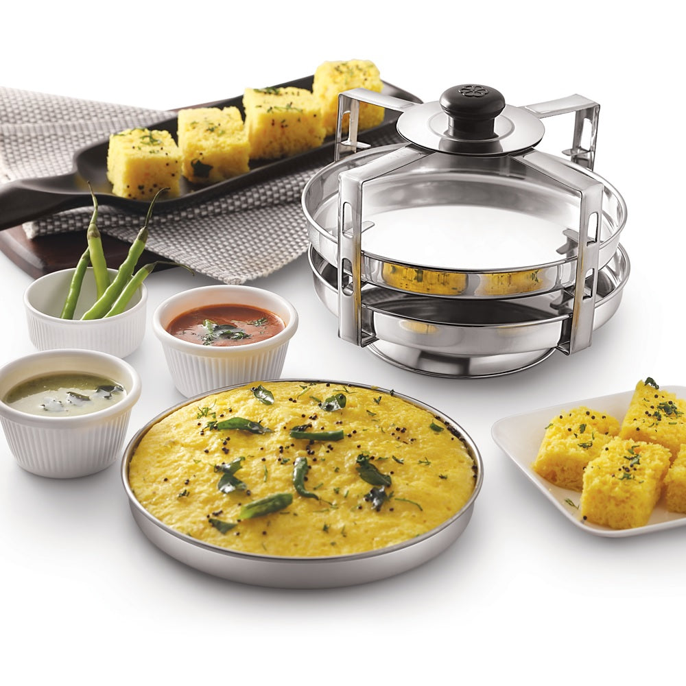 S.S Dhokla Stand (PRE Type) 4 Plates