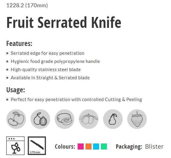 Kohe Fruit Serrated Knife 1228.2 (170mm)