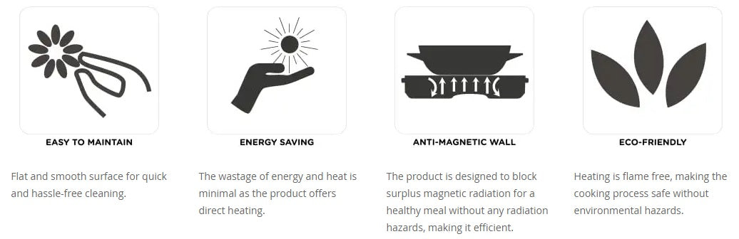 Prestige PIC 20.0 Induction Cooktop 1600 W with Push Buttons (Black)