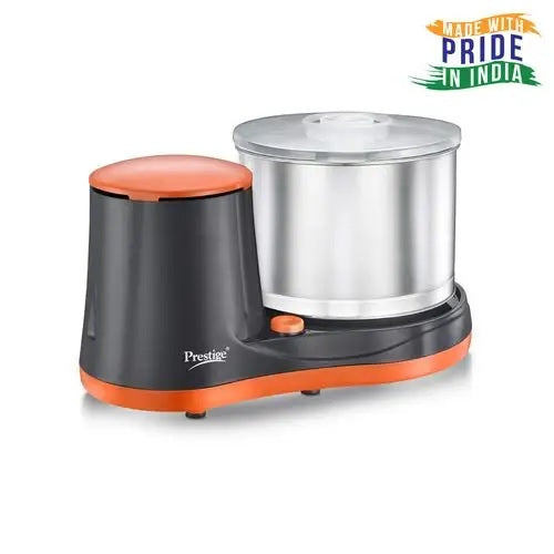 Prestige PWG 07 Wet Grinder with Stainless Steel Drum 200 W, 2 L (Black, Orange)