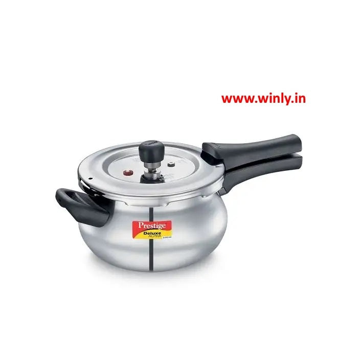 Prestige Deluxe Alpha Svachh Stainless Steel Spillage Control Handi Pressure Cooker (Silver)