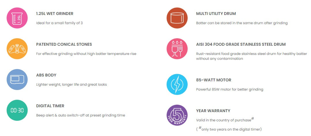 Ultra Mini T 1.25L Wet Grinder