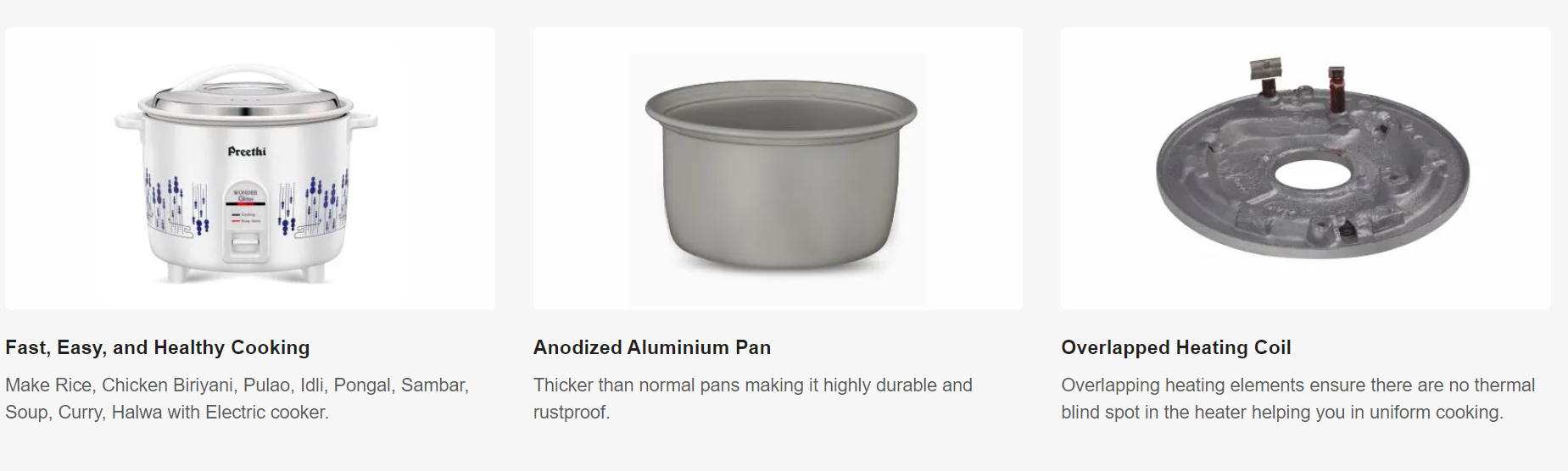 Electric cooker RC.321 2.2 Ltr D.P PREETHI