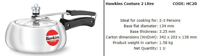 Hawkins Contura Pressure Cooker
