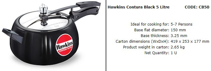 Hawkins Contura Hard Anodized Black Pressure Cooker