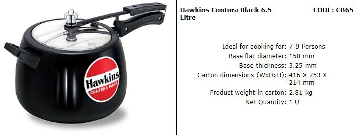 Hawkins Contura Hard Anodized Black Pressure Cooker