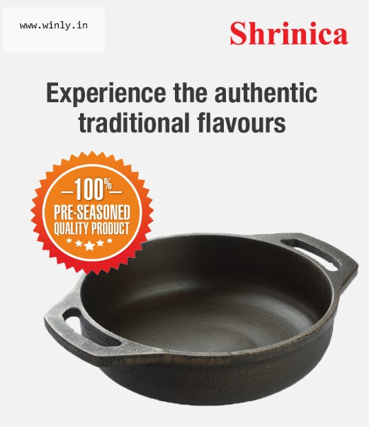 Shrinica Cast Iron Flat Base Kadai