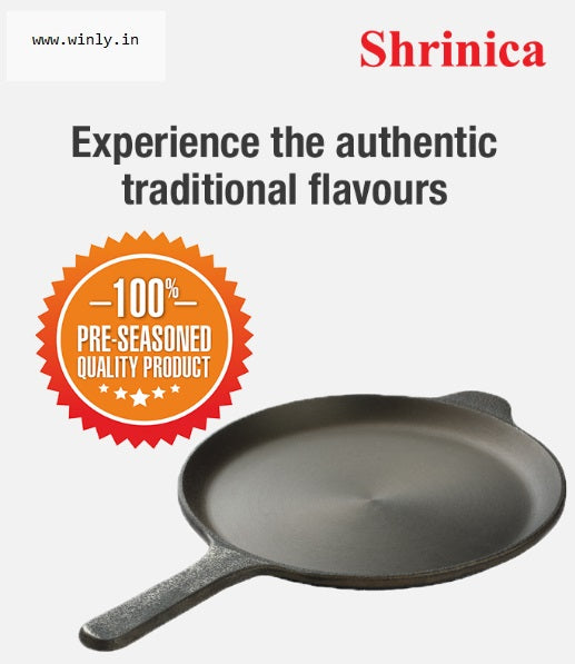 Shrinica Cast Iron Shallow Frypan 10 Inch 500531