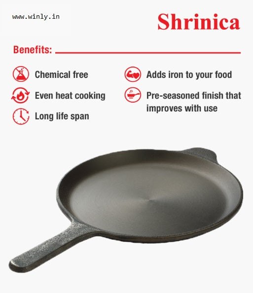 Shrinica Cast Iron Shallow Frypan 10 Inch 500531