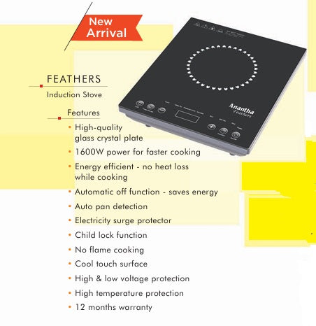 Anantha Softtouch Induction Cooktop 1800W – Touch Control