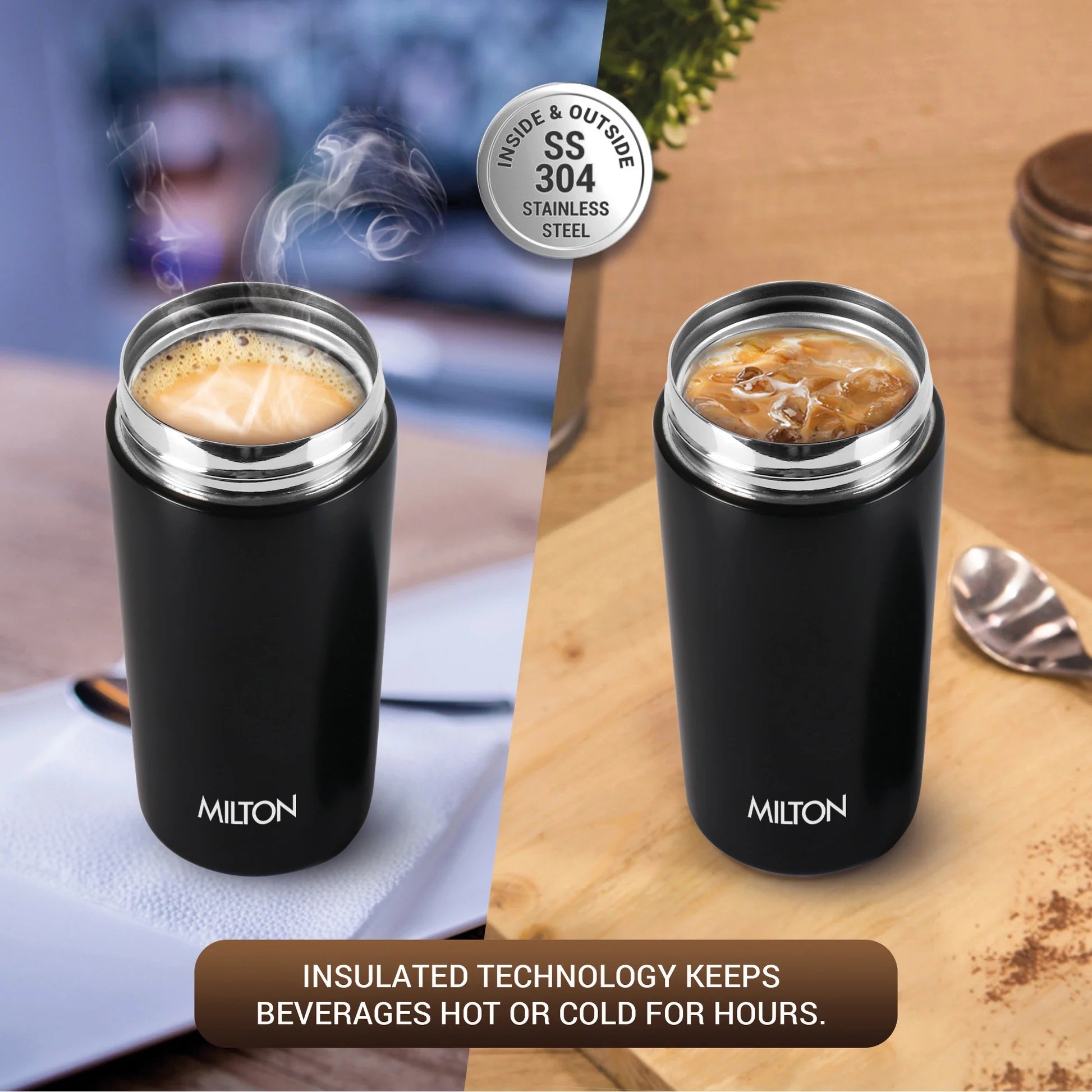 Milton Thermosteel Coffee Mug – Vacuum Insulated Leak-Proof Stainless Steel