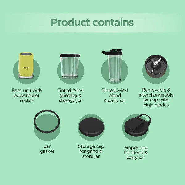 Preethi Miniblend Pro Mixer Grinder – 300W | Compact & Stylish Blender