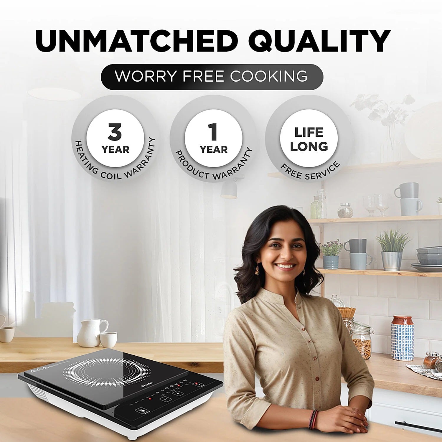 Preethi Indicook IC123 1600W Induction Cooktop