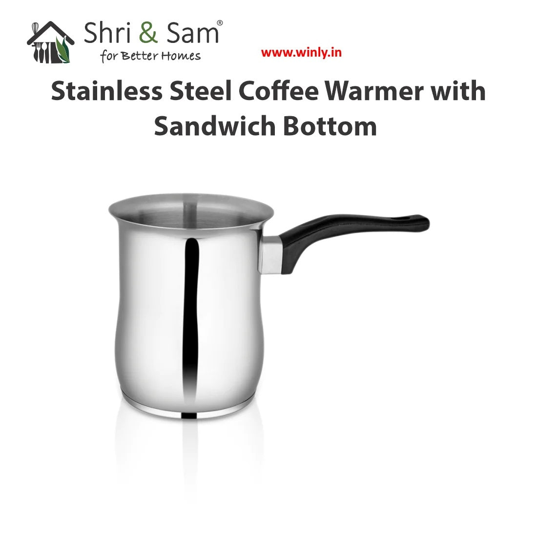 Shri & Sam Stainless Steel Coffee Warmer with Sandwich Bottom