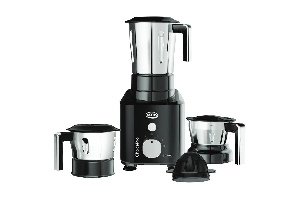 Ultra ChoicePro Mixer Grinder 1000W (Black), 3 Jars