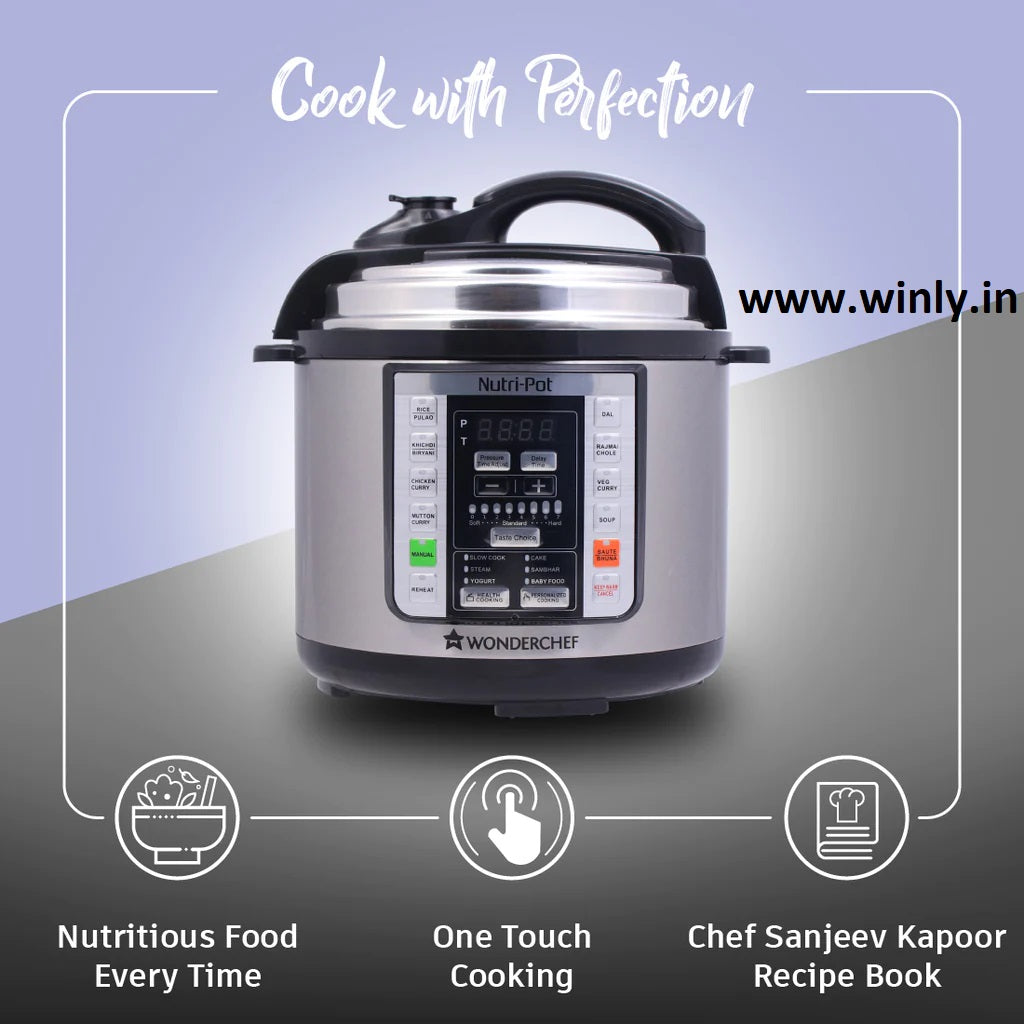 Wonderchef Nutri-Pot Electric Pressure Cooker with 7-in-1 Functions