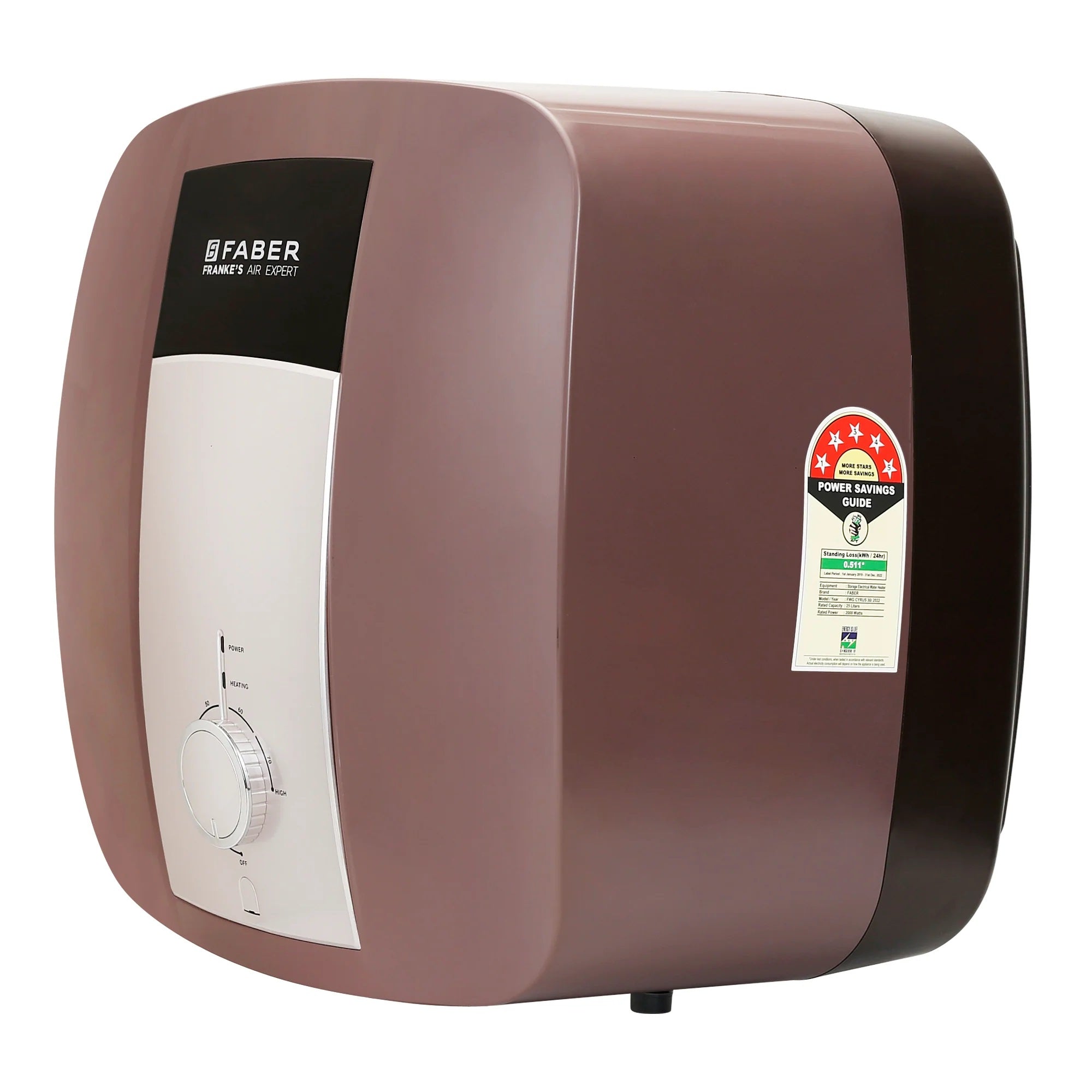 Faber FWG Cyrus 15 Black Cherry Water Geyser - Efficient, Stylish, and Durable