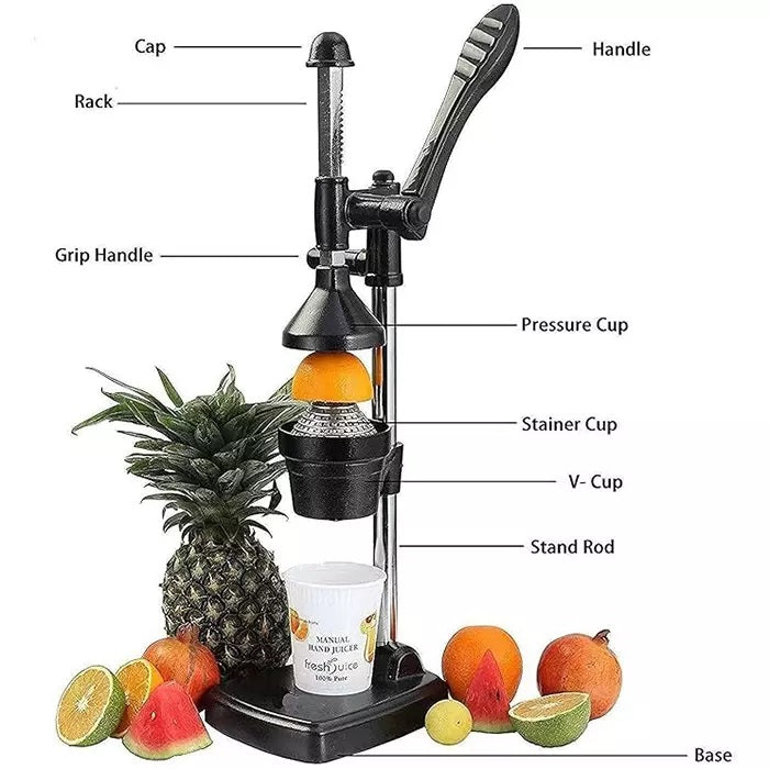 Heavy Duty Manual Hand Press Juicer – Cast Iron Body