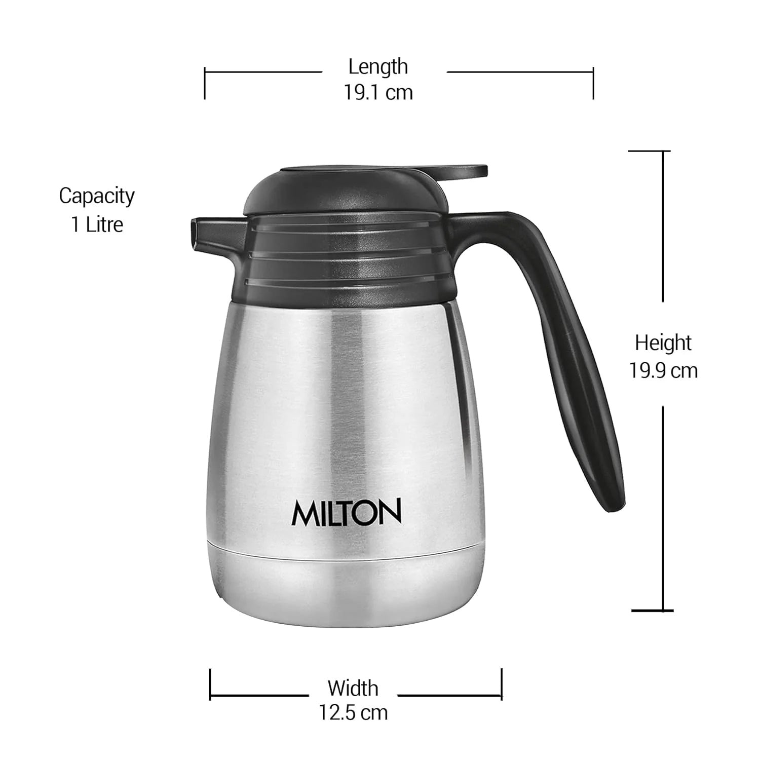 Milton Thermosteel Carafe – Vacuum Insulated Stainless Steel | Press & Pour