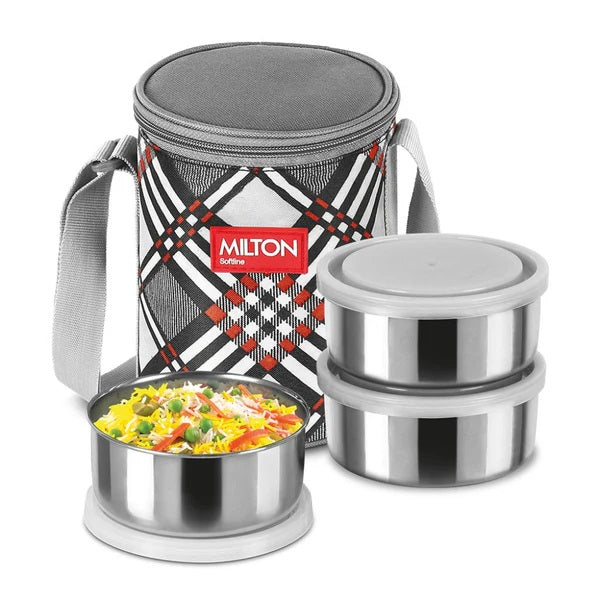 Milton Steel Treat 3 Container Tiffin Box 300ml