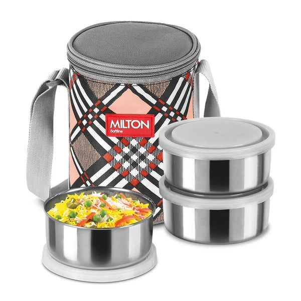 Milton Steel Treat 3 Container Tiffin Box 300ml